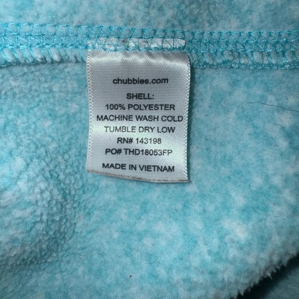 Chubbies Men's Blue 1/4 Zip Fleece Pullover Jacket‎ Large